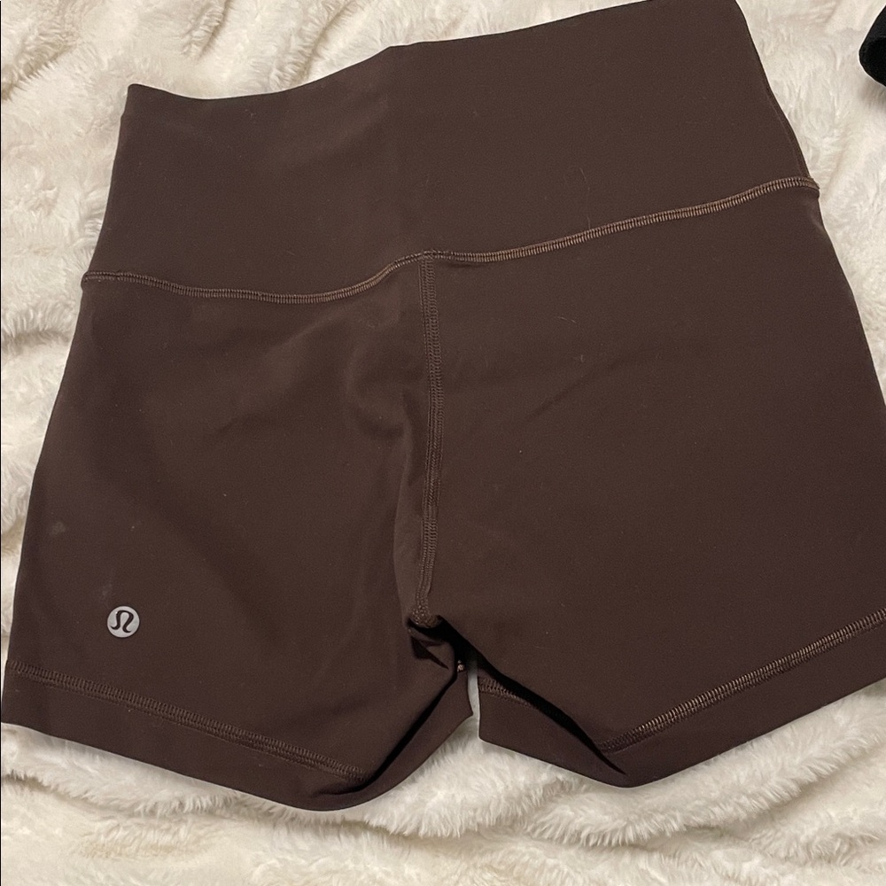 lululemon athletica Wunder Train Brown bike Shorts